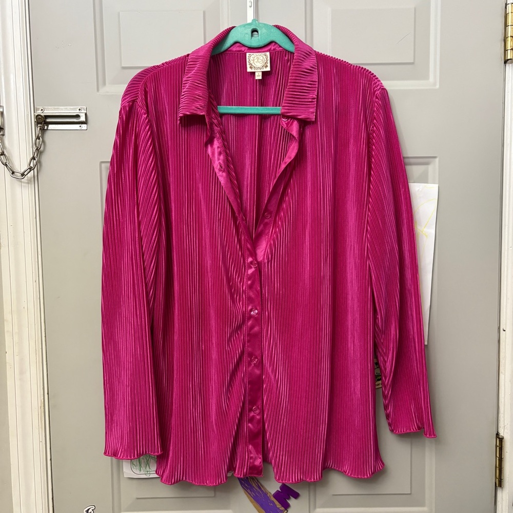 Elegant Fuchsia Button-Down Shirt